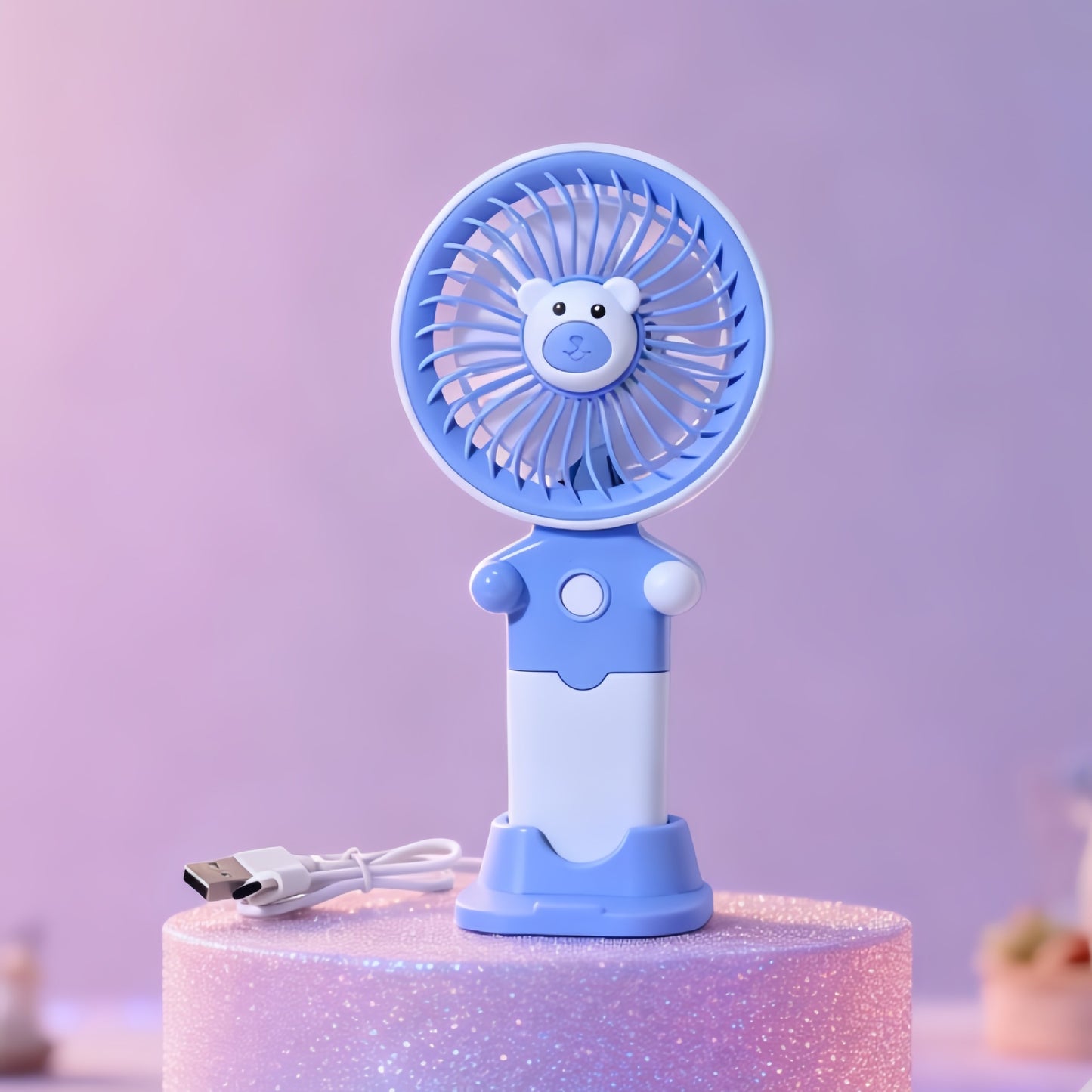 Damen Tragbarer Handventilator mit USB-Ladefunktion und flexibler Neigungsverstellung Karnz