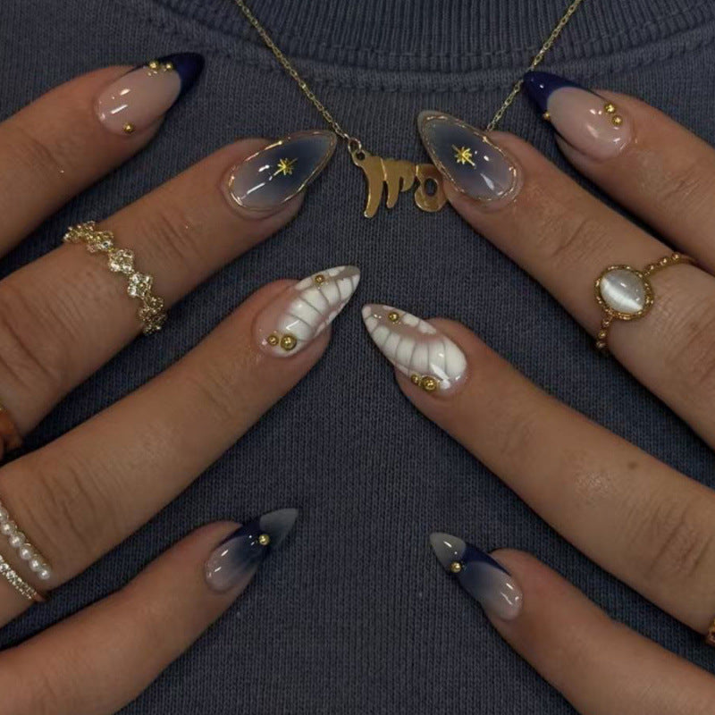 Künstlerisches Ombre Press-On Nagelset