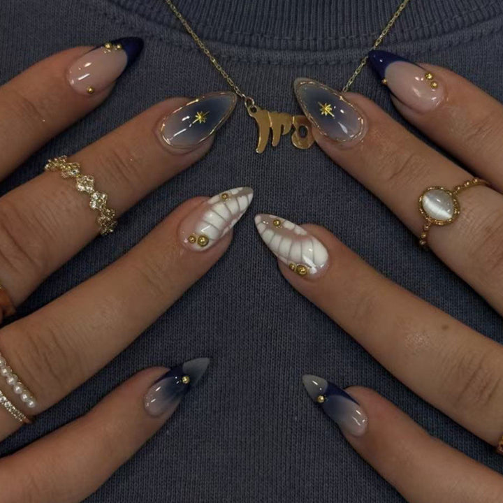 Künstlerisches Ombre Press-On Nagelset