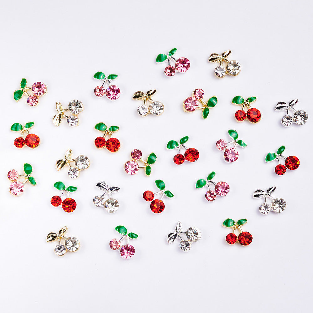 Dekorative Kirsch-Nagelkunst Charms
