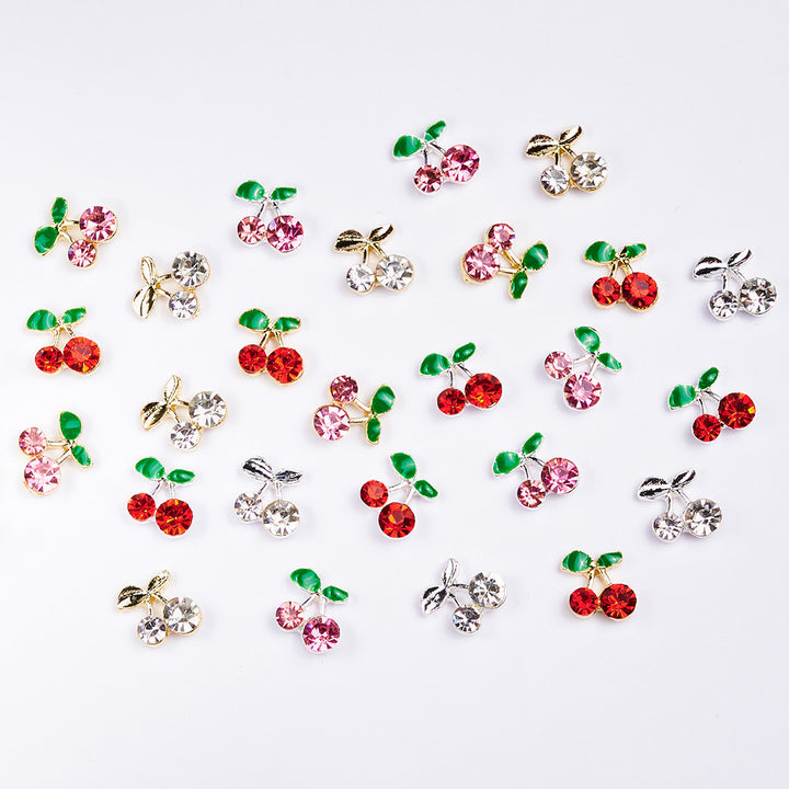 Dekorative Kirsch-Nagelkunst Charms