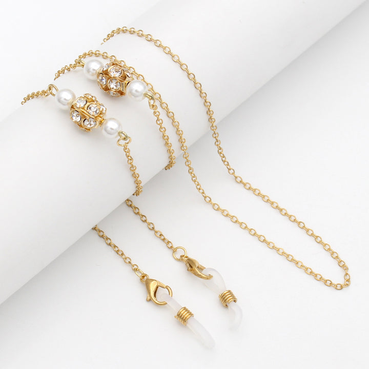 Elegante Perlen-akzentuierte Brillenbandkette Karnz