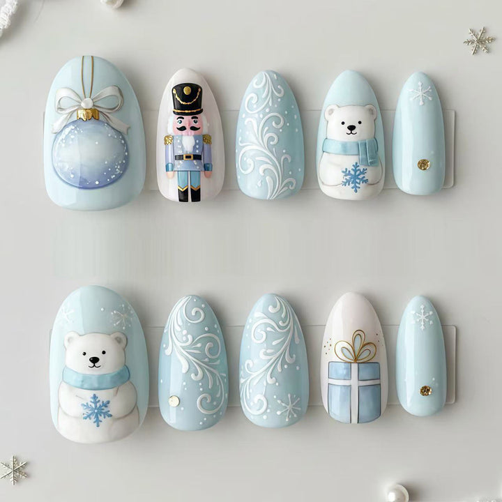 Winter-Themen Press-On Nagelset