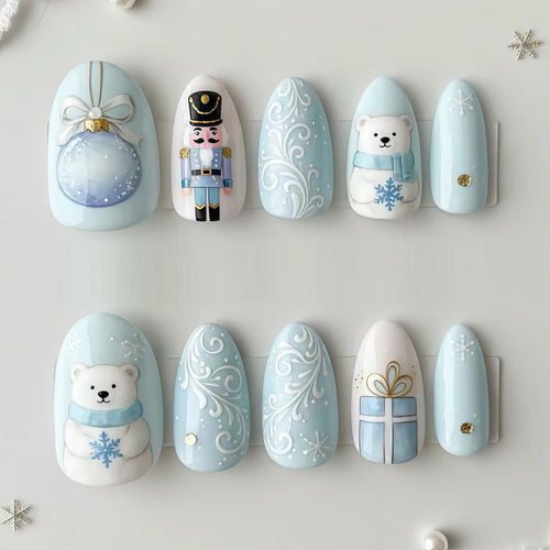 Winter-Themen Press-On Nagelset