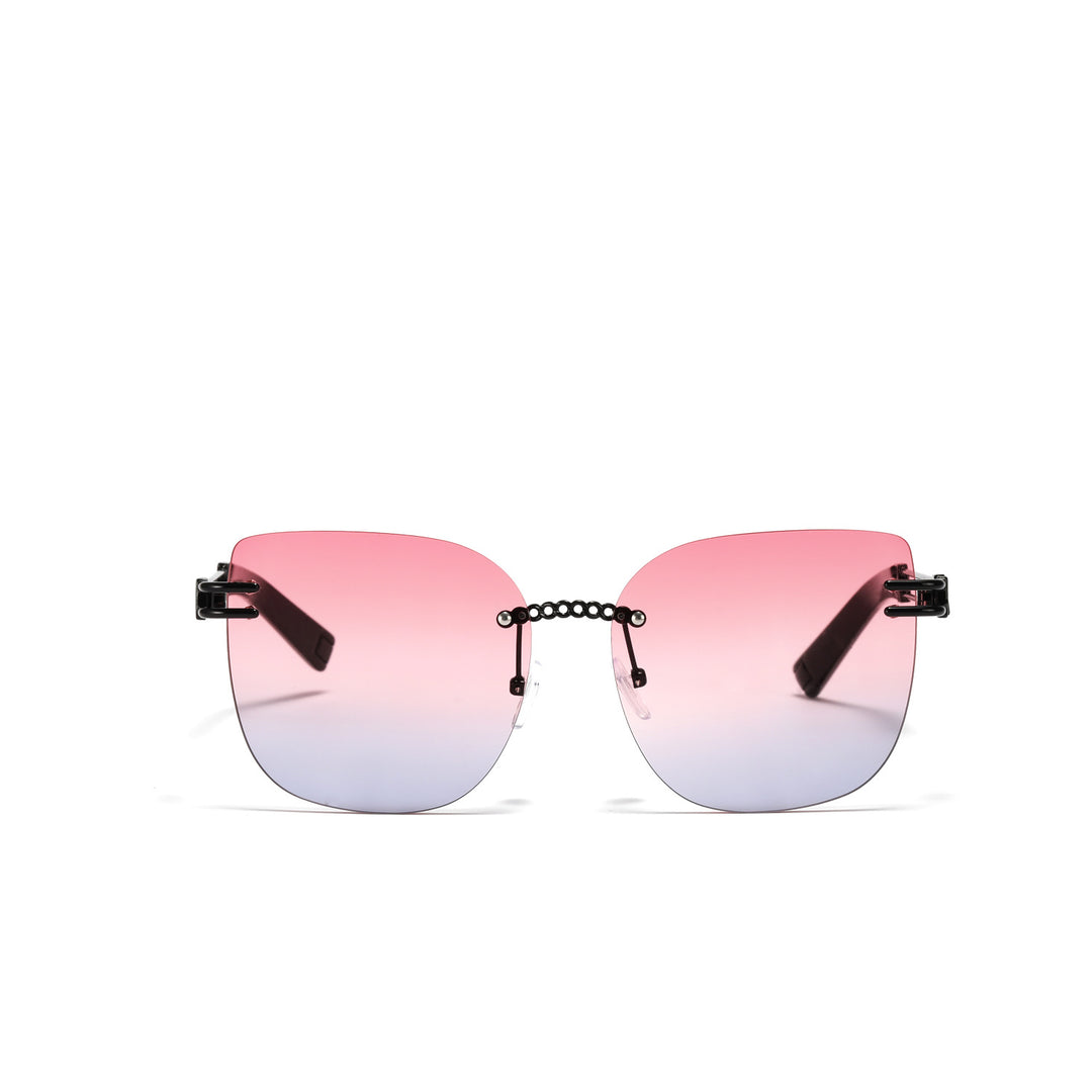 Damen Oversized Sonnenbrille mit stylischem Farbverlauf und einzigartigem Rahmen Karnz