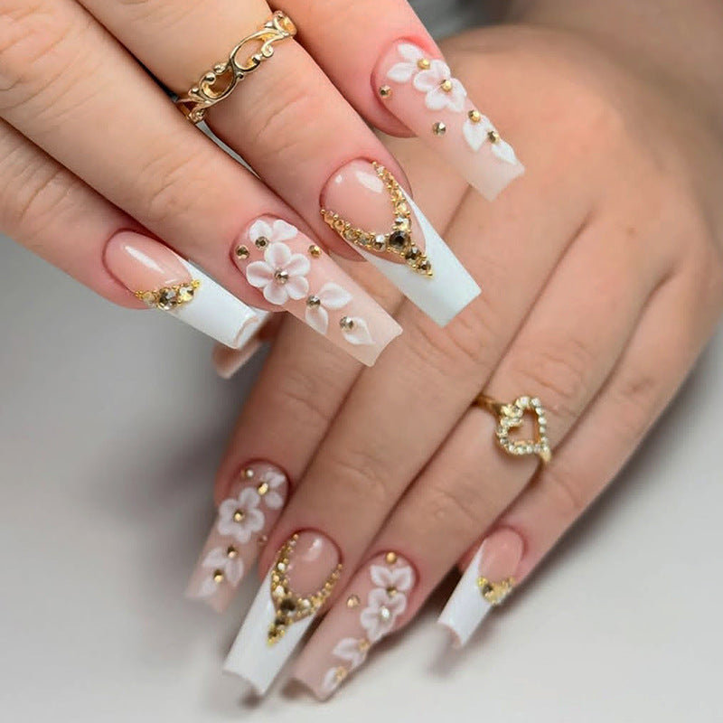 Premium Dekorative Druck-Nagelset mit floralen Verzierungen Karnz