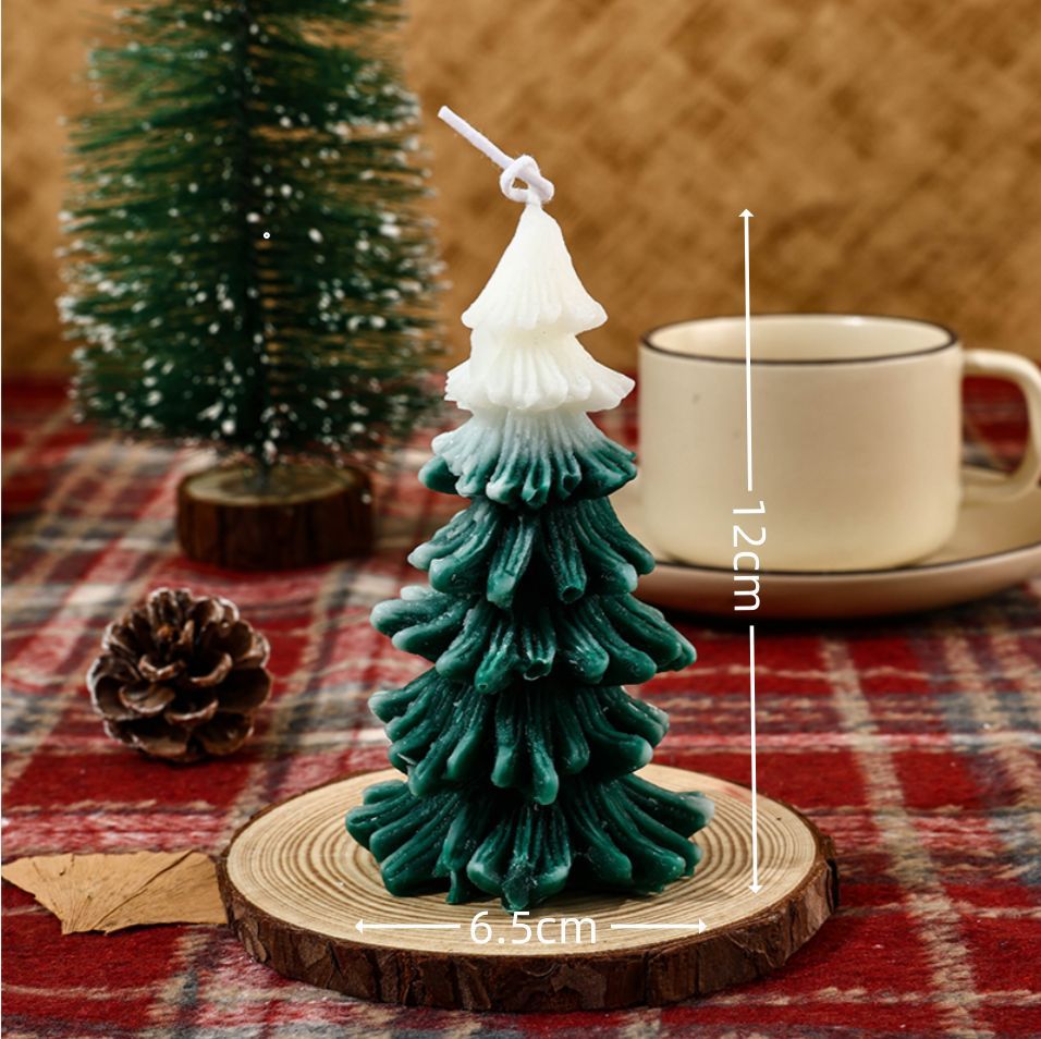 Skulpturaler Kiefer Weihnachtsbaum Dekorative Sojawachskerze