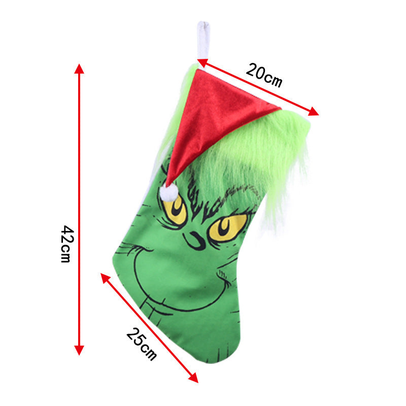 Dekorative Weihnachtsmann Türdeko mit Lichtern