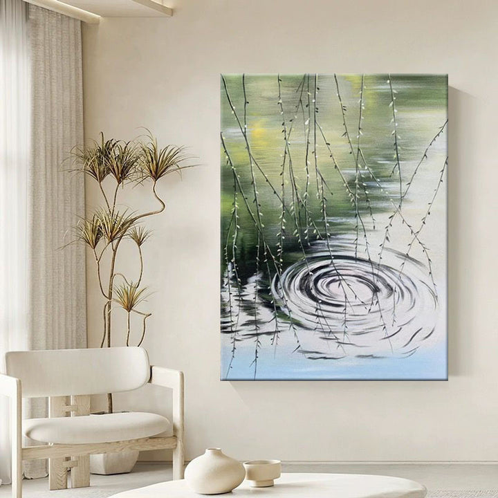 Moderne abstrakte wandkunst auf Leinwand mit Wasser-Thema