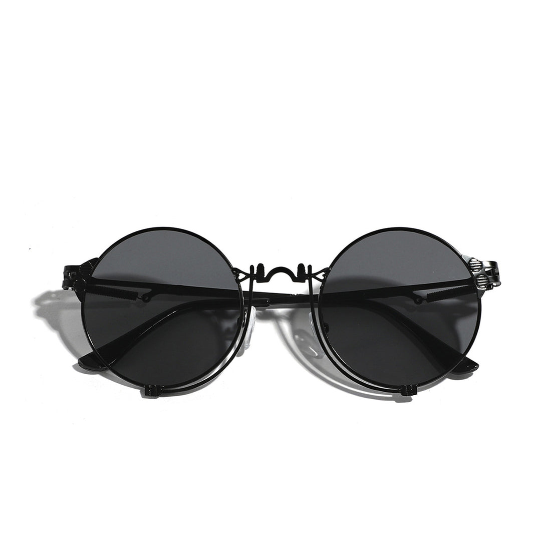 Damen modische runde Sonnenbrille mit hochwertigem Metallrahmen Karnz
