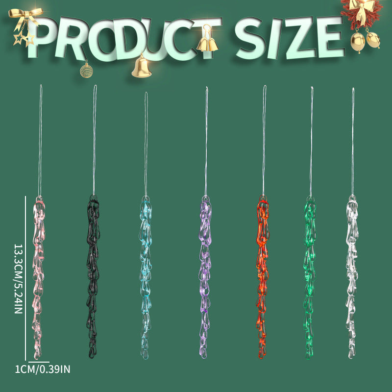 Dekorative Weihnachtslichterkette mit Eiszapfen-Design Karnz