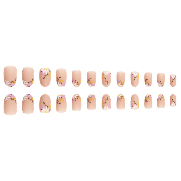Floral Decorative Press-On Nail Set Karnz