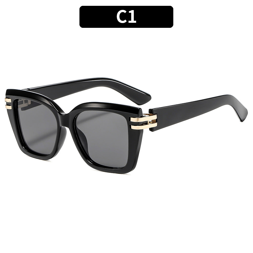 Elegante Übergroße Quadratische Rahmen Sonnenbrille  1787664505