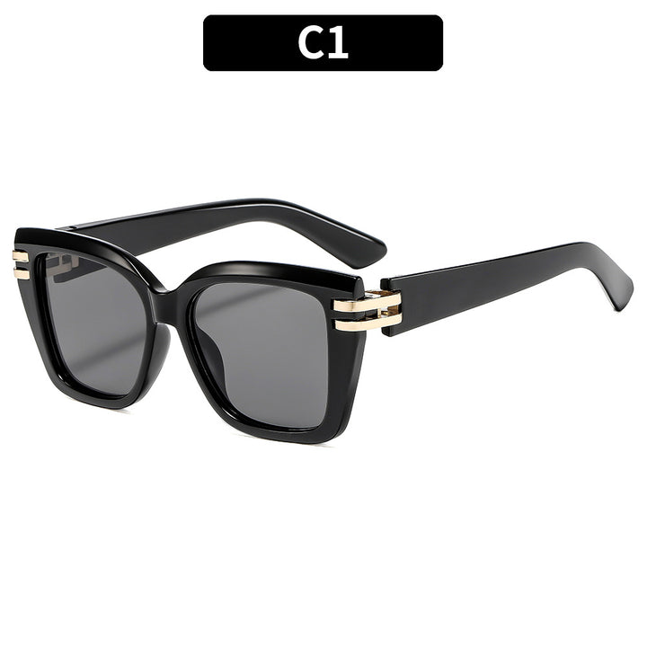 Elegante Übergroße Quadratische Rahmen Sonnenbrille  1787664505