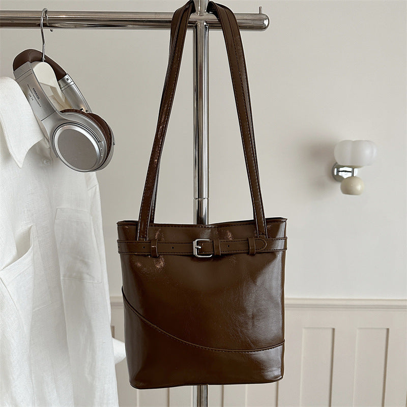 Elegante Kunstleder Schultertasche
