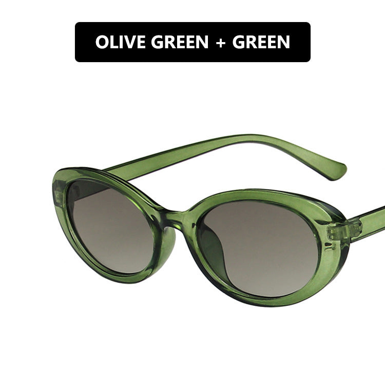 Damen Cat-Eye Sonnenbrille mit transparentem Rahmen und gradienten Gläsern Karnz