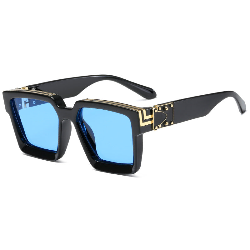 Damen quadratische Designer-Sonnenbrille mit auffälligem Rahmen Karnz