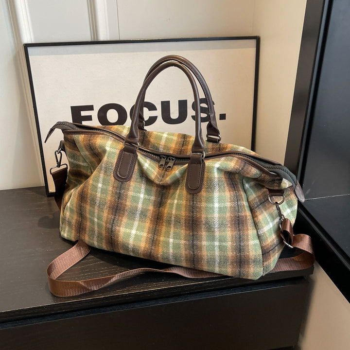 Stylische Karierte Reisetasche Karnz