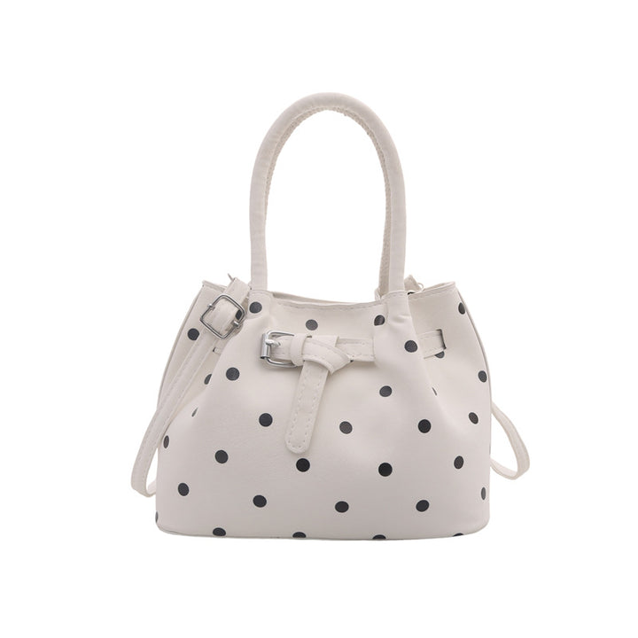 Legere Wildleder-Punktedot-Handtasche