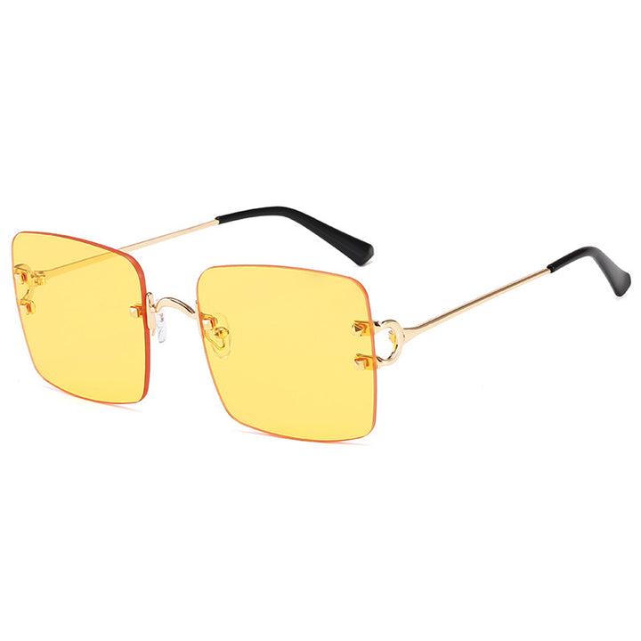 Damen quadratische Sonnenbrille mit elegantem Metallrahmen und robusten Gläsern Karnz