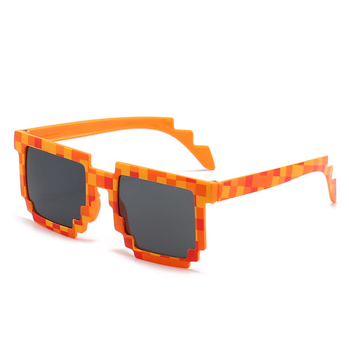 Pixelierte Design Quadrat Sonnenbrille