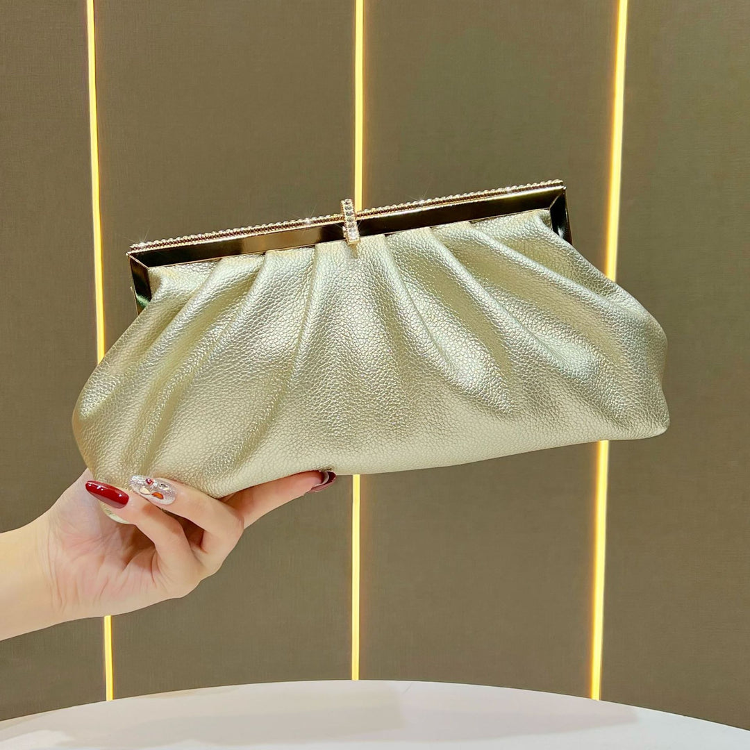 Faltete Texturierte Abend Clutch