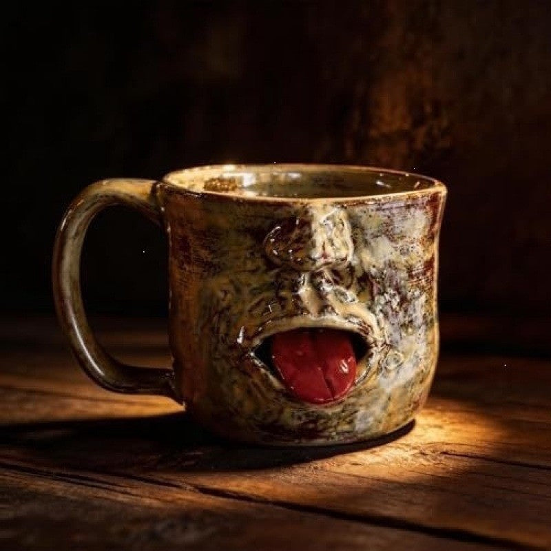Lustige Kaffeetasse im Gesichtsdesign Karnz