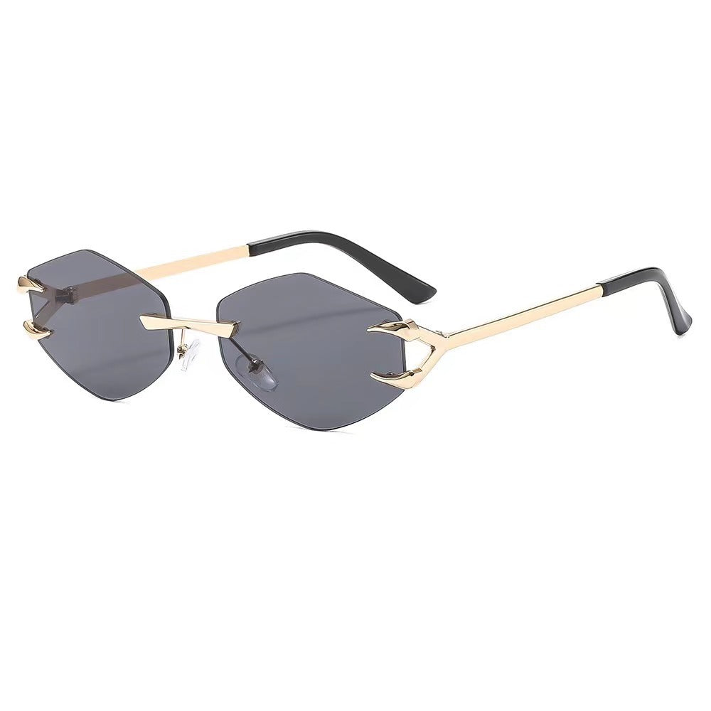 Damen geometrische Oversized-Sonnenbrille Karnz