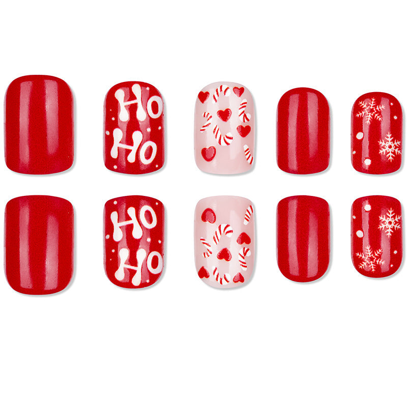 Künstliche Nägel mit Festlichem Weihnachtsdesign Karnz