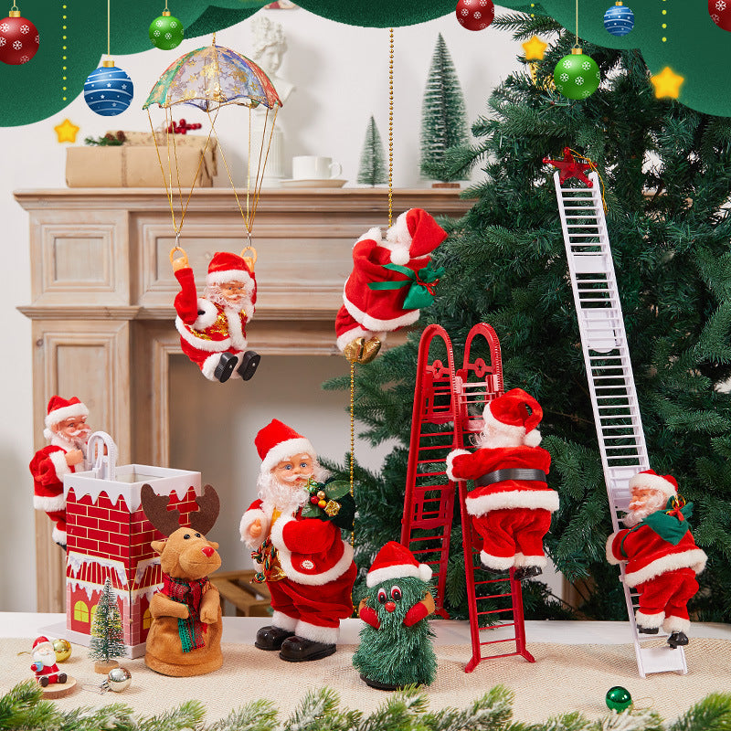 Dekorativer Weihnachtsmann mit Glöckchen Karnz