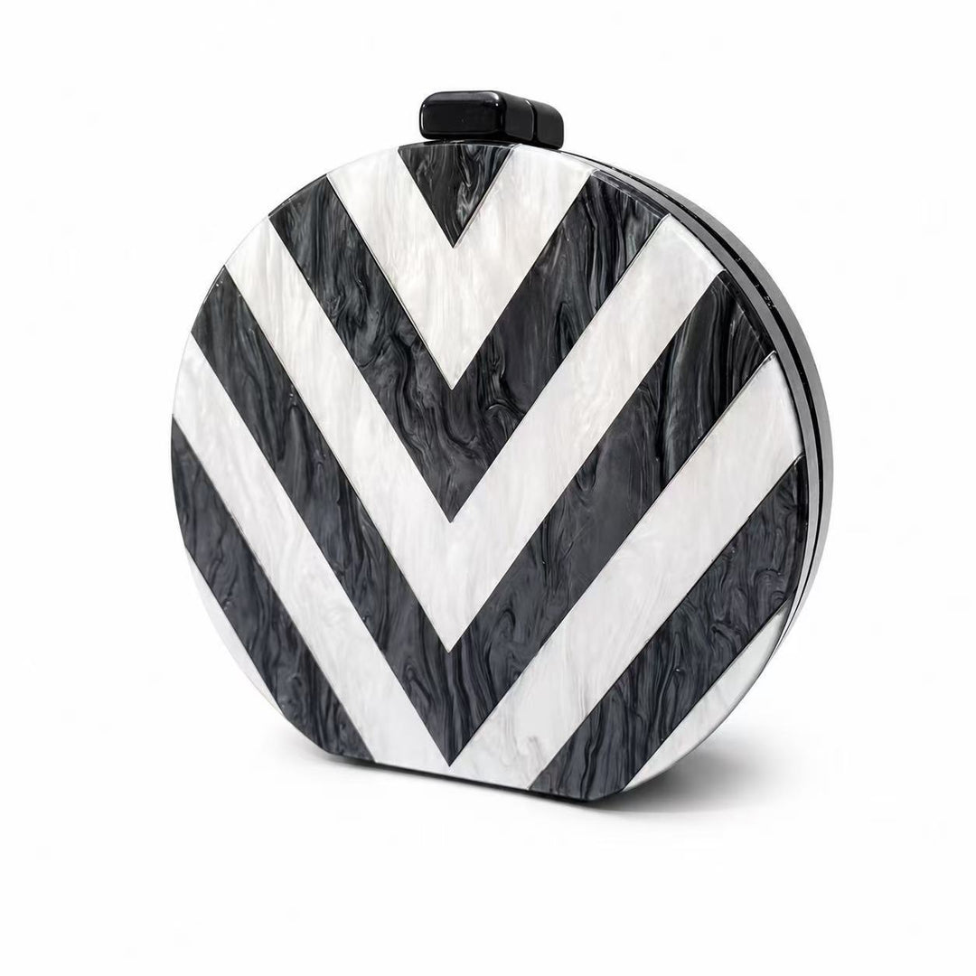 Künstlerische runde Acryl Clutch