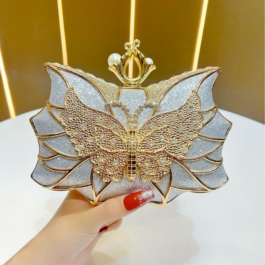 Schmetterlings-inspirierte Abend-Clutch