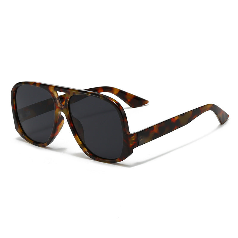 Damen trendige oversized Sonnenbrille im modernen Schildkrötenmuster Karnz