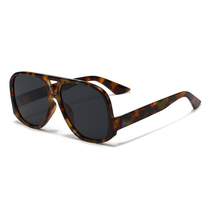 Damen trendige oversized Sonnenbrille im modernen Schildkrötenmuster Karnz