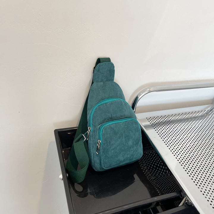WoMulti-Fächige Corduroy Sling Bag Karnz