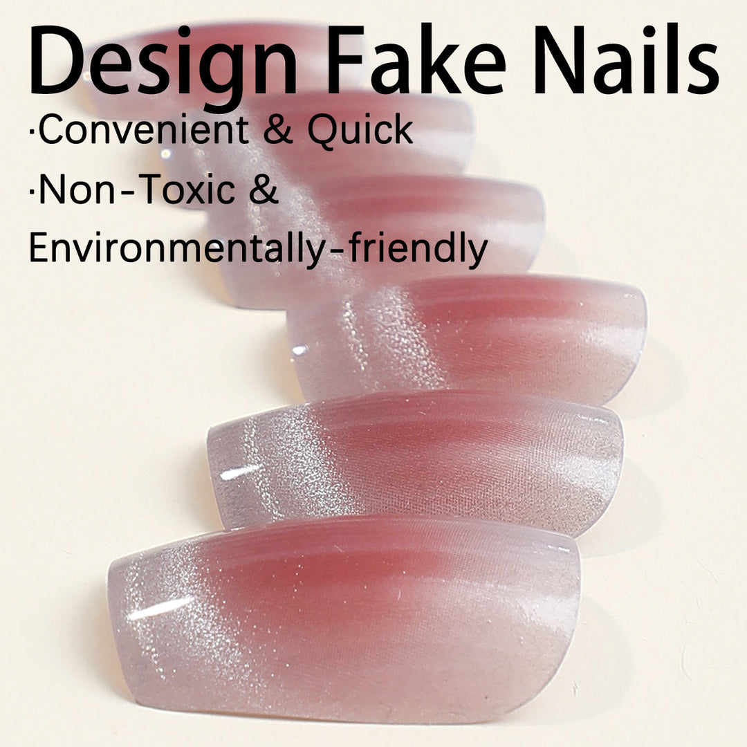 Kunstnagelset mit elegantem Ombre-Effekt und Pflegezubehör Karnz