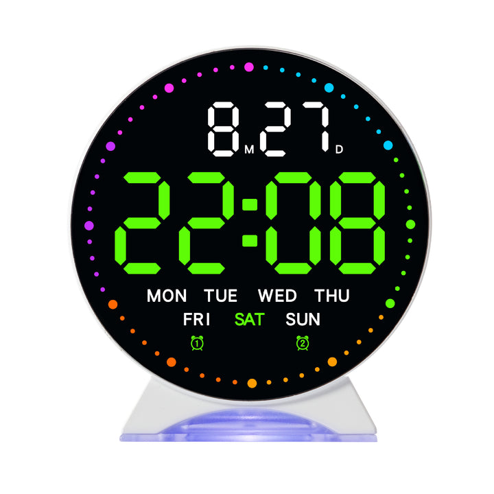 Digitaler Alarmwecker mit farbiger LED-Anzeige Karnz