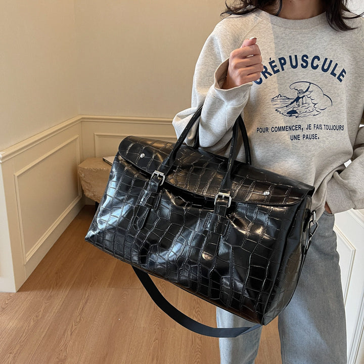 Krokodilstruktur Luxus Reise Duffle Tasche Karnz