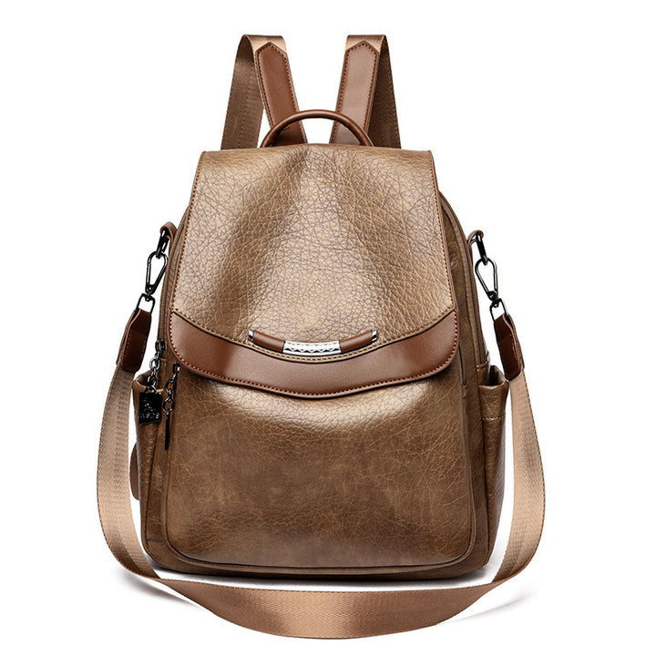 Schicke Strukturierte Leder Rucksack Karnz