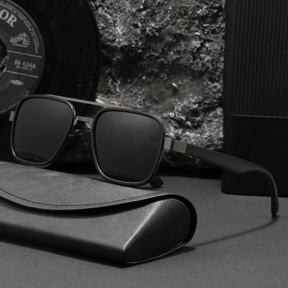 Damen modische Sonnenbrille mit quadratischem Rahmen und innovativen Gläsern Karnz