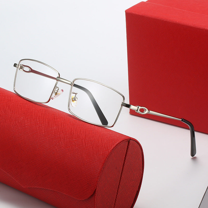 Damen elegante Halbrahmenbrille mit feinem Metallgestell Karnz