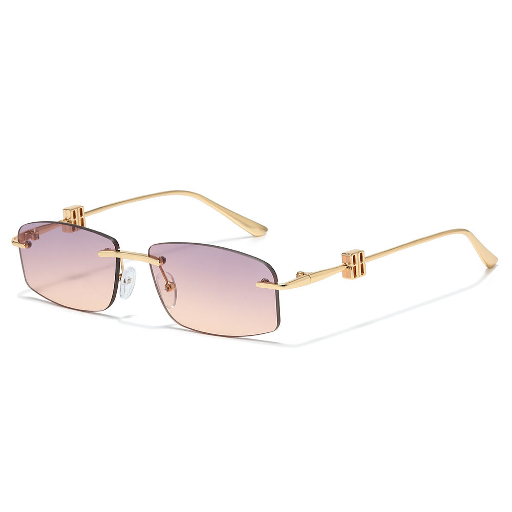 Avant-Garde Minimalistische Rechteck Sonnenbrille Karnz
