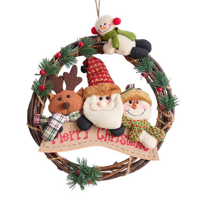 Weihnachtskranz mit Lichtern Karnz