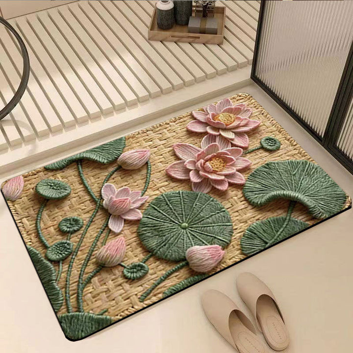 Dekorative Lotus Wasserlilie Badematte