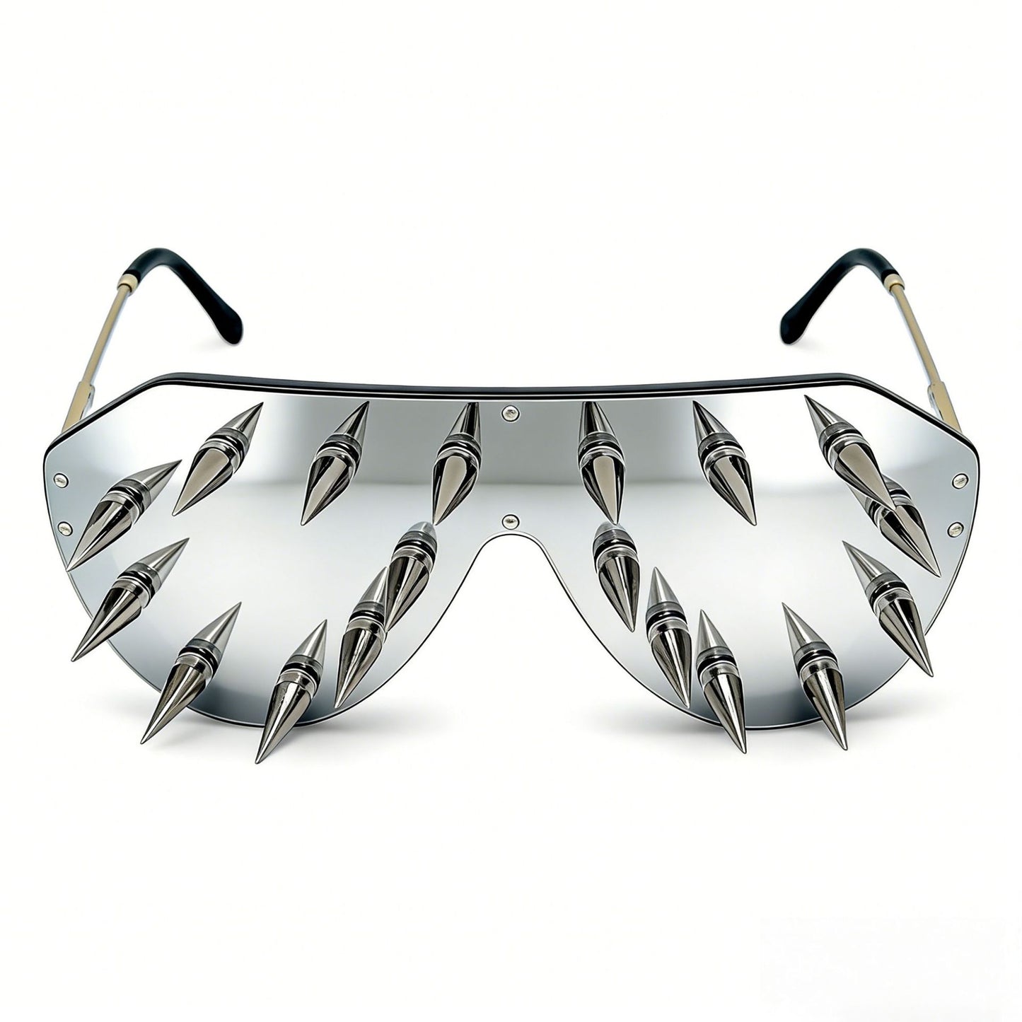 Damen auffällige Design-Sonnenbrille mit Spikes Karnz