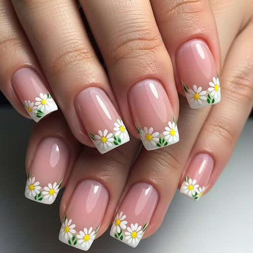 Blumen Französisch Spitzen Nagel Kunst Set Karnz