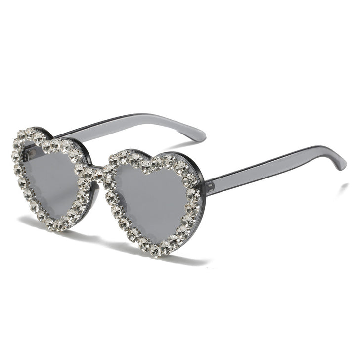 Herzförmige Glamour Sonnenbrille Karnz