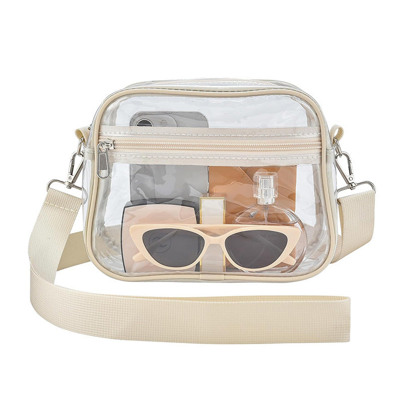 Durchsichtige Schultertasche mit Vielseitigen Fächern Karnz