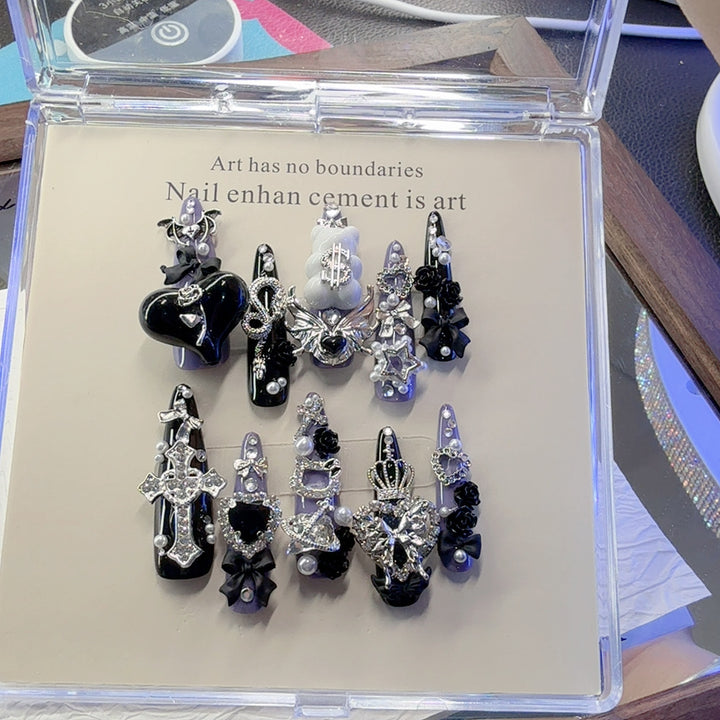 Künstlerisches Gothic Nagelkunst Design Set