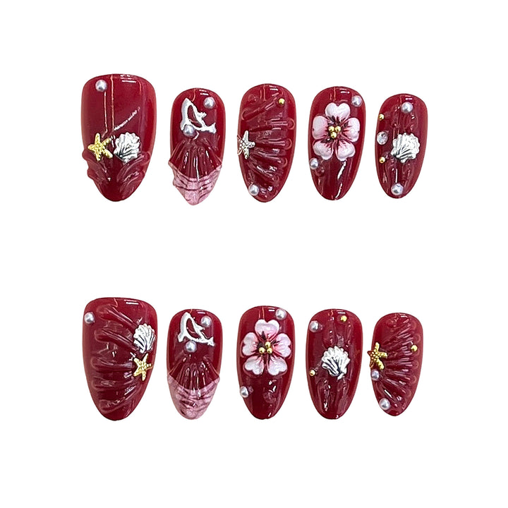 Künstlerisches Blumen-Design Drucknagel-Set Karnz 1787225330